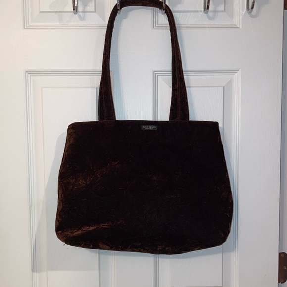 Crushed velvet Kate Spade tote - Picture 1 of 3